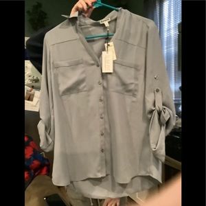 Three quarter sleeve dress shirt